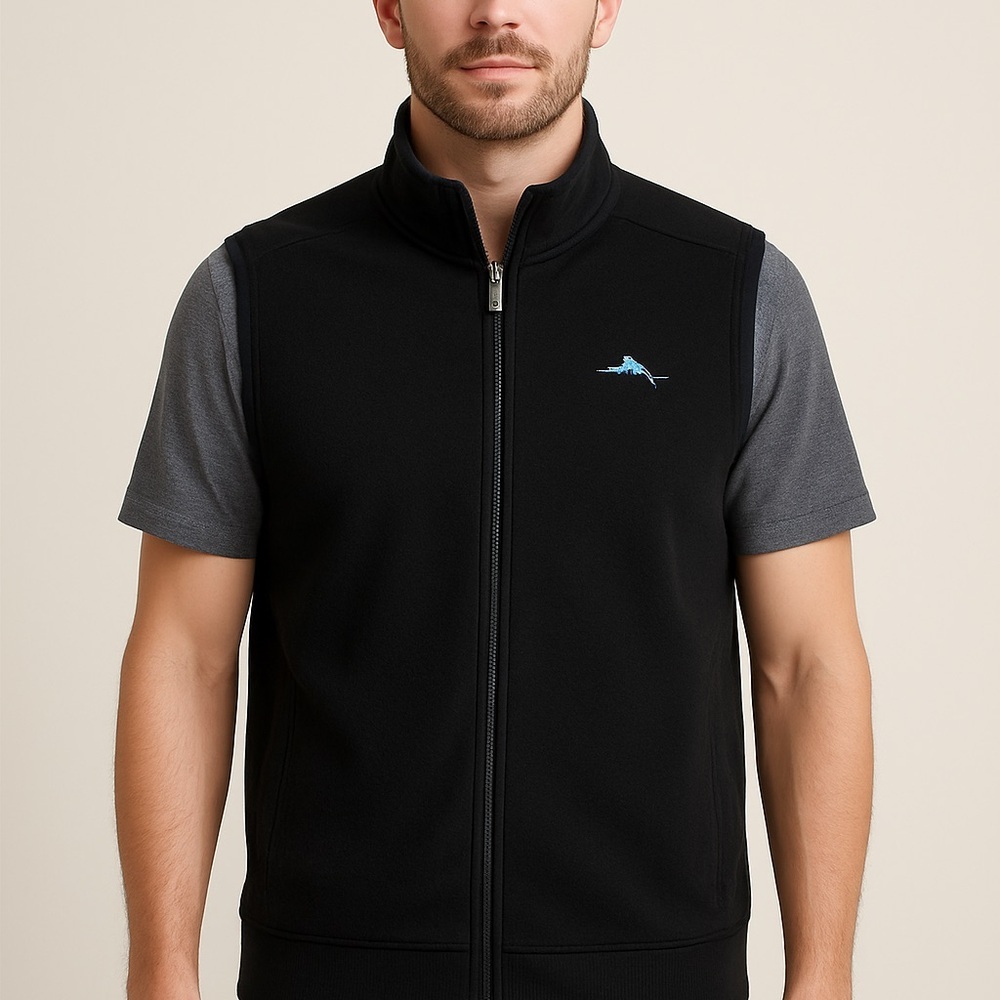 Tommy Bahama Reversible Blue and Black Vest